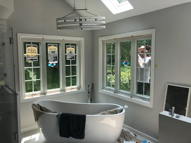 Tempered glass needed for these bathroom casement windows